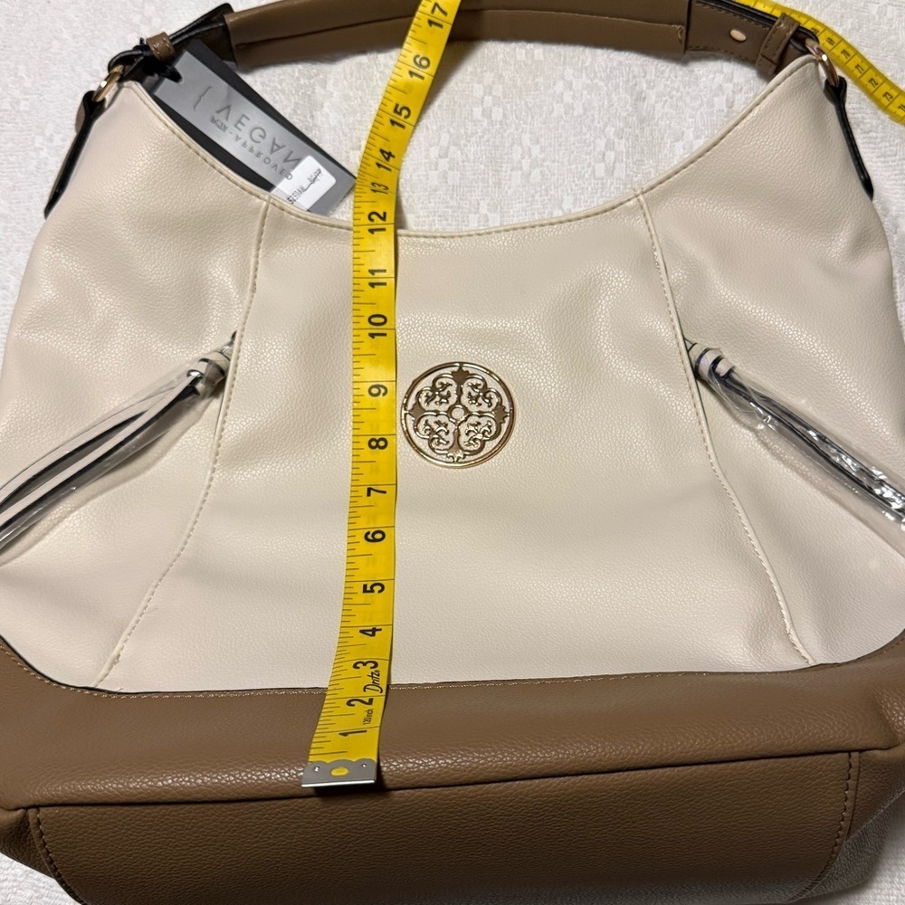 Deluxity Cream and Tan Hobo Bag - Picture 3 of 5